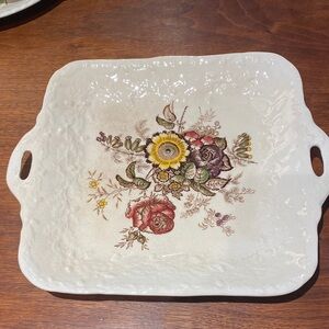Vintage Mason’s Ironstone Friarswood Floral Ceramic Serving Dish